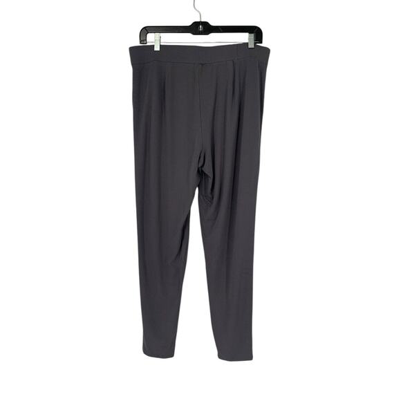 Eileen Fisher Soft Stretch Casual Pull On Pants Pockets Medium Gray - Picture 3 of 10